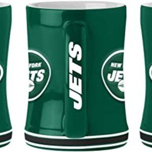 New York Jets coffee Mug 14oz Sculpted Team Colors NWT